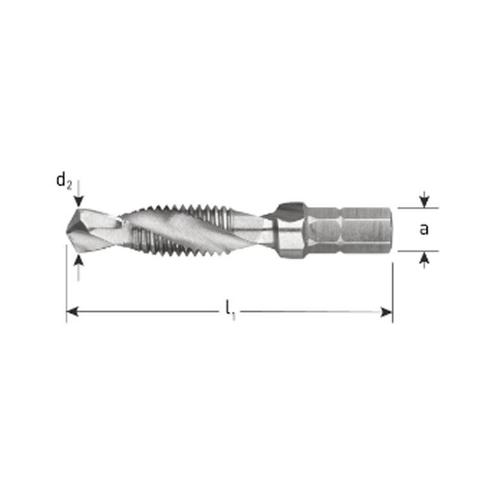 HSS-G Combi-boor/Tap-bit 1/4-C6.3, M10, Doe-het-zelf en Verbouw, Gereedschap | Boormachines, Nieuw, Verzenden