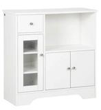 Keukenkast met Glazen Deur, Lade en Planken – 80×30×82 cm, Verzenden, Nieuw