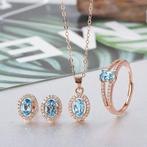 Zonder minimumprijs - 3-delige sieradenset - 18 karaat Geel