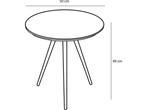Mica Decorations Jailey Bijzettafel - Set van 2 - H49 x Ø50, Huis en Inrichting, Woonaccessoires | Overige, Verzenden, Nieuw