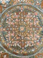 Zeer fijn geschilderd Thangka Mandala - Nepal - Tweede helft, Antiek en Kunst