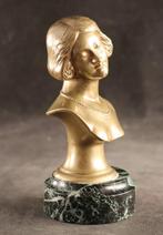 Art Deco - H. Boyer (French) - Buste, Dame met halsketting -, Antiek en Kunst