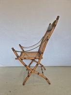 Stoel - Leder, Hout - Officiersstoel, Antiek en Kunst