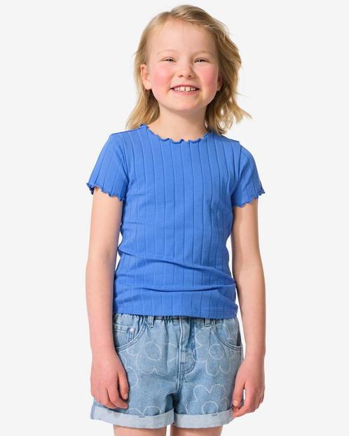HEMA Kinder T-shirt rib blauw van €6.99 voor €4.89 sale, Kinderen en Baby's, Kinderkleding | Overige, Nieuw, Verzenden