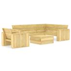 vidaXL 3-delige Loungeset geïmpregneerd grenenhout, Verzenden, Nieuw, Loungeset