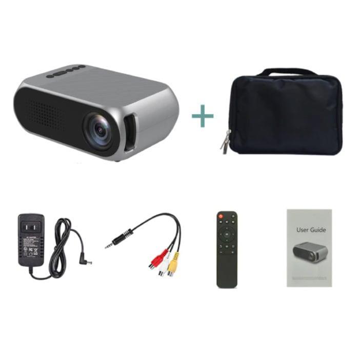 YG320 Mini LED Projector met Opbergtas - Scherm Beamer Home, Audio, Tv en Foto, Diaprojectors, Nieuw, Verzenden