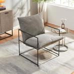 Fauteuil Utsjoki 90x61x70 cm zwart en donkergrijs [en.casa], Huis en Inrichting, Verzenden, Nieuw