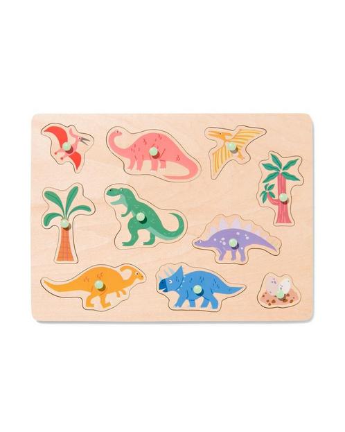 HEMA Puzzel dino hout, Kinderen en Baby's, Speelgoed | Educatief en Creatief, Nieuw, Verzenden