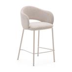 *WOONWINKEL* Kave Home Maina Counter Barstoel Beige Stof, Verzenden, Nieuw