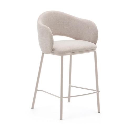 *WOONWINKEL* Kave Home Maina Counter Barstoel Beige Stof, Huis en Inrichting, Barkrukken, Nieuw, Verzenden
