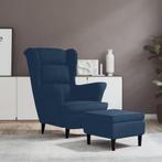 vidaXL Fauteuil met voetenbank fluweel blauw, Huis en Inrichting, Fauteuils, Verzenden, Nieuw