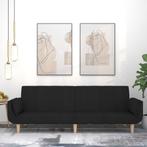 Zwarte Slaapbank met Kussens - Retourdeal! Nu -35%!, 100 cm, Zwart, Ophalen of Verzenden, 220 cm