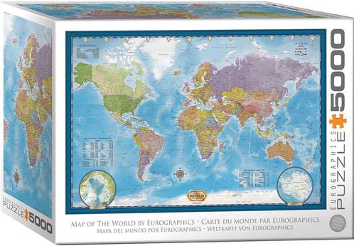 World Map Puzzel (5000 stukjes) | Eurographics - Puzzels, Hobby en Vrije tijd, Denksport en Puzzels, Nieuw, Verzenden