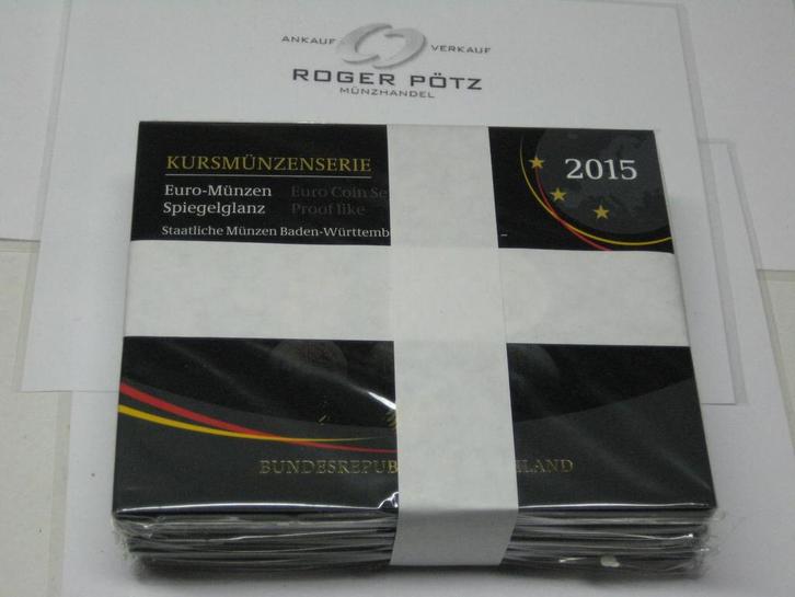 29,40 Euro Brd Kursmuntset 2015 A D F G J komplett polier..., Postzegels en Munten, Munten | Europa | Euromunten, Verzenden
