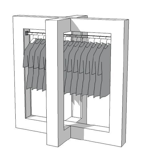 *TIP*  Glossy middenunit kledingrek R-PR-019, Zakelijke goederen, Kantoor en Winkelinrichting | Winkel en Inventaris, Ophalen of Verzenden