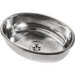 Inbouw Wasbak Ovaal 382x265x130mm Rvs, Watersport en Boten, Ophalen of Verzenden, Nieuw