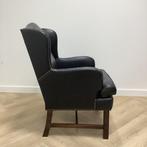 vintage Arne Norell leren fauteuil, zwart, Huis en Inrichting, Fauteuils, Ophalen of Verzenden, Gebruikt, Leer