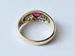 Ring - 14 karaat Geel goud Robijn - Diamant, Nieuw