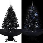 vidaXL Kerstboom sneeuwend met paraplubasis 140 cm PVC zwart, Verzenden, Nieuw