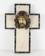 Crucifix - Marmer, Metaal - 1950-2000 - Kruisbeeld, Antiek en Kunst