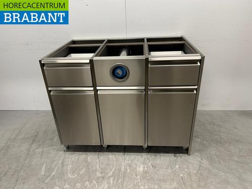 RVS Koffiemeubel Kast Werktafel met Afvalbak en 2 laden 119, Zakelijke goederen, Horeca | Keukenapparatuur, Nieuw zonder verpakking