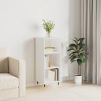 vidaXL Dressoir 34,5x32,5x90 cm bewerkt hout hoogglans wit, Minder dan 50 cm, Verzenden, Nieuw, 25 tot 50 cm