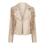 EsQualo • beige jasje met franjes • 36, Kleding | Dames, Verzenden, Beige, Nieuw, EsQualo