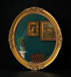 Spiegel - Goudverguld hout - gegraveerd - geciseleerd