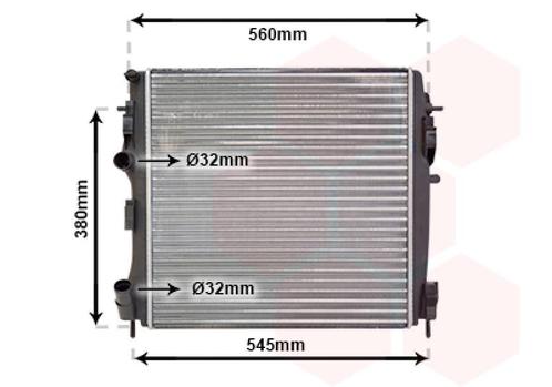 RADIATOR VOOR NISSAN KUBISTAR 2003-2008 2140000QA2, Auto-onderdelen, Airco en Verwarming, Nieuw, Ophalen of Verzenden