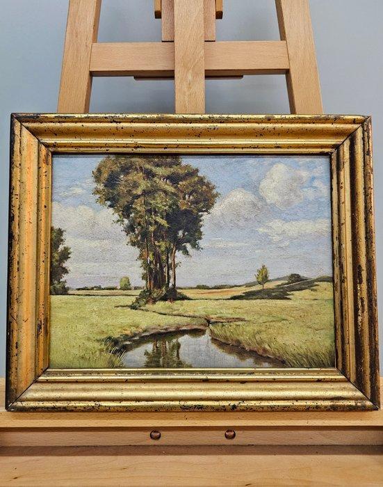Barbizon school (XIX) - Bucolic landscape, Antiek en Kunst, Kunst | Schilderijen | Klassiek