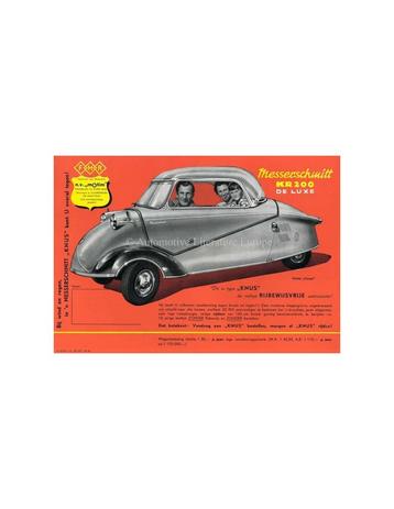 1959 MESSERSCHMITT KR 200 DELUXE BROCHURE NEDERLANDS beschikbaar voor biedingen