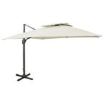 vidaXL Zwevende parasol met dubbele bovenkant 300x300 cm, Verzenden, Nieuw, 3 tot 4 meter