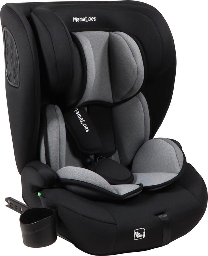 MamaLoes Mick Zwart/Grijs Isofix 76-150 cm i-Size Autostoel, Kinderen en Baby's, Autostoeltjes, Nieuw, Isofix, 9 t/m 36 kg, Verzenden