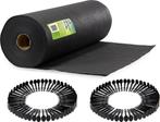 Zwart anti-worteldoek 1,6m breed x 100m lang - Met 100 gr..., Ophalen of Verzenden, Nieuw