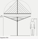 Brabantia Topspinner Droogmolen - met Metalen Grondanker -, Tuin en Terras, Droogmolens en Wasrekken, Verzenden, Zo goed als nieuw