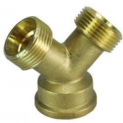 Mess.Y-stuk connector 3/4''bi - 2xbui., Doe-het-zelf en Verbouw, Sanitair, Bad, Nieuw, Ophalen of Verzenden