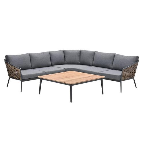 Garden Impressions San Vito loungeset 4-delig - donker grijs, Tuin en Terras, Tuinsets en Loungesets, Verzenden