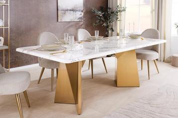 Design eettafel EXTRAVAGANCIA 200cm wit marmer metaal beschikbaar voor biedingen