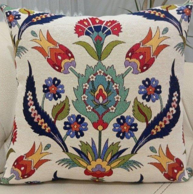 Wandtapijt (4) - 43 cm - 43 cm - Geweven wandtapijt kussens, Antiek en Kunst, Curiosa en Brocante