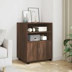 vidaXL Rolkast 60x48x81 cm bewerkt hout bruin eikenkleur, Huis en Inrichting, Kasten | Roldeurkasten en Archiefkasten, Verzenden