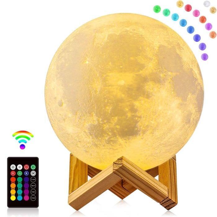 3D RGB Sterren Maan Galaxy Lamp 20cm met Afstandsbediening -, Huis en Inrichting, Lampen | Overige, Nieuw, Verzenden