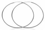 Zilveren zeer grote oorringen creolen 90 mm 2 mm ronde buis, Sieraden, Tassen en Uiterlijk, Oorbellen, Verzenden, Nieuw, Zilver