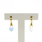 Gouden oorstekers met kristal (Oorbellen), Gebruikt, Overige kleuren, Ophalen of Verzenden, Met edelsteen