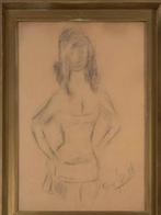 Béla Czóbel (1883-1976) - Female figure, with MNG criticism, Antiek en Kunst, Kunst | Schilderijen | Klassiek