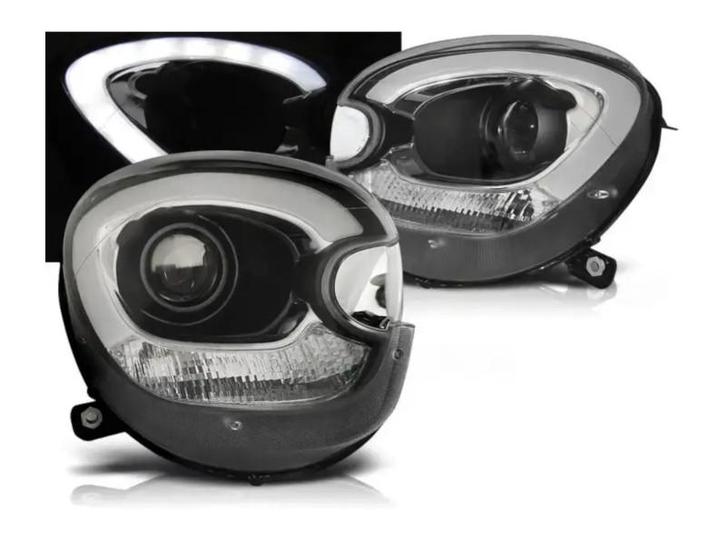 Mini R60 R61 Countryman 10-16 LED tube koplampen Zwart, Auto-onderdelen, Verlichting, Nieuw, Mini, Verzenden