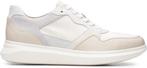 Clarks Un Globe Run - Maat 40 - Heren Sneakers - White Combi, Kleding | Heren, Schoenen, Nieuw, Verzenden