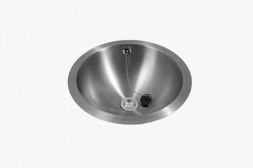 Wasbak | Rond | Inliggend | RVS | Geborsteld HorecaTraders, Zakelijke goederen, Horeca | Meubilair en Inrichting, Verzenden