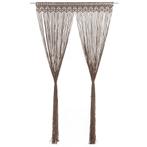 vidaXL Gordijn macramé 140x240 cm katoen taupe, Huis en Inrichting, Stoffering | Gordijnen en Lamellen, Verzenden, Nieuw