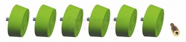Plakgewicht verwijderschijf 60mm SET 6 stuks met adapter, Auto diversen, Autogereedschap, Nieuw, Verzenden