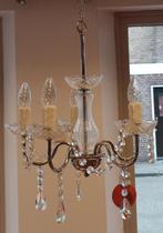 Kleine Kroonluchter met 5 lampjes, Nieuw, Glas, Klassiek